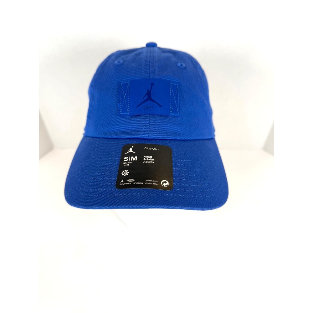 Nike Jordan Club Cap‎ Blue Jumpman Logo Unisex Organic Cotton FD5181-480 Sz S-M